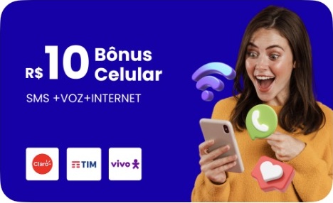 Celular e internet — 500 MB + R$ 10 em créditos