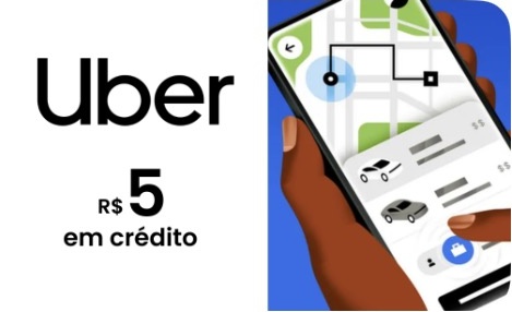 Uber — R$ 5 em uma corrida
